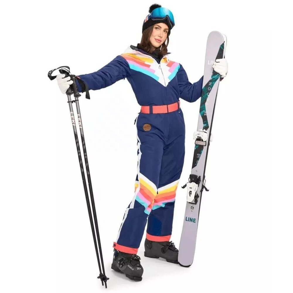 Tipsy Elves Women's Navy Rainbow Jumpsuit